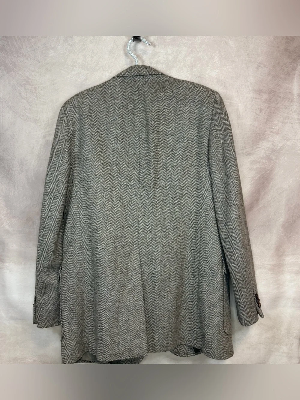 Haggar Tweed Herringbone Sport Coat in Gray